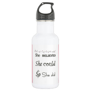 Girls Women's Positive Water Flasche Edelstahlflasche