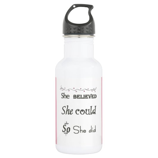 Girls Women's Positive Water Flasche Edelstahlflasche (Vorderseite)