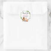 Girls Woodland Animals Baby Shocker Runder Aufkleber (Tasche)