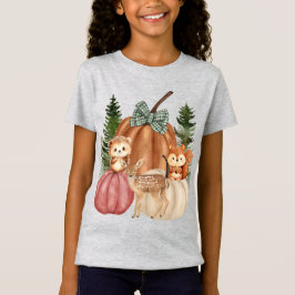 Girl's Woodland Fall Theme T - Shirt