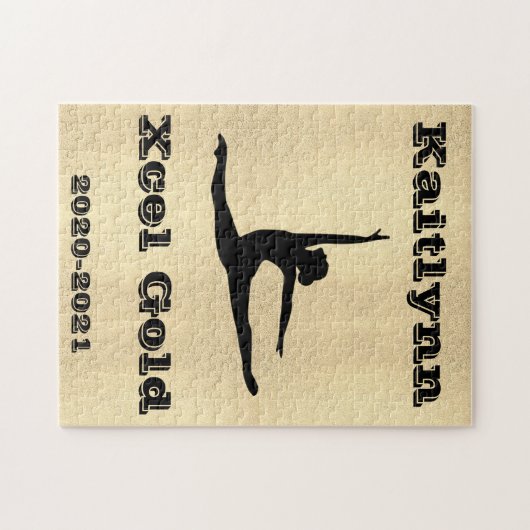 Girls Xcel Gold Gymnastik Jigsaw Puzzle (Horizontal)