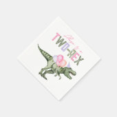 Girls Zwei-Rex-Dinosaurier-Papier Napkins Serviette (Ecke)