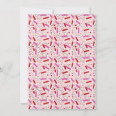 Girl's zweites Geburtstag Rosa Sprinkles Einladung (Rückseite)