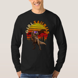 Girlsaurus Jurassic T Rex Girl Vintag World Dinos T-Shirt