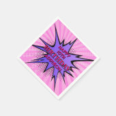 Girls'Superhero Birthday Serviette (Ecke)