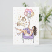 Girly 30. Geburtstags-Party Einladung (Stehend Vorderseite)