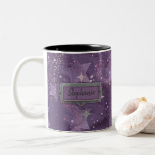 Girly 90s Retro Stars Grunge Zweifarbige Tasse