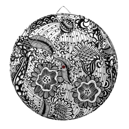 Girly Abstrakt Floral Dartscheibe (vorne)