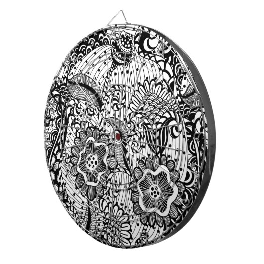 Girly Abstrakt Floral Dartscheibe (Vorderseite rechts)