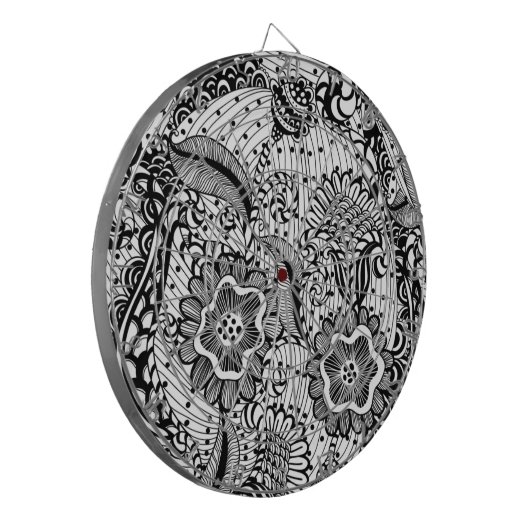 Girly Abstrakt Floral Dartscheibe (Vorderseite Links)