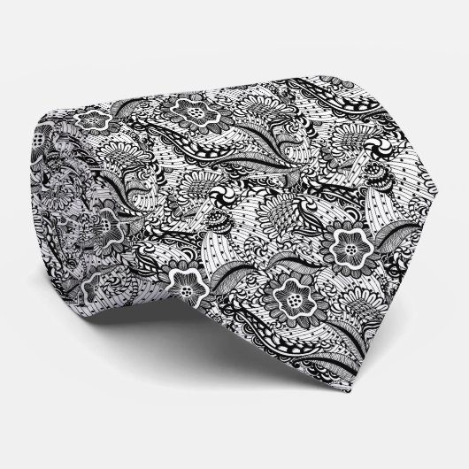 Girly Abstrakt Floral Krawatte (Gerollt)