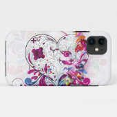 Girly abstrakter rosa Case-Mate-Fall des Case-Mate iPhone Hülle (Rückseite (Horizontal))