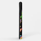 Girly abstraktes schwarzes Blumenmonogramm iPhone5 Case-Mate iPhone Hülle (Hinten/Rechts)