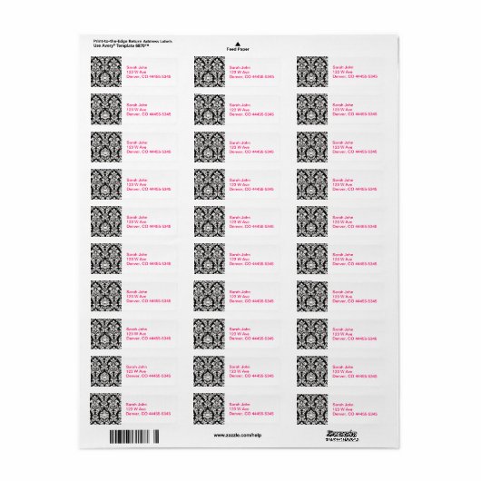 Girly Address Labels (Vorne)