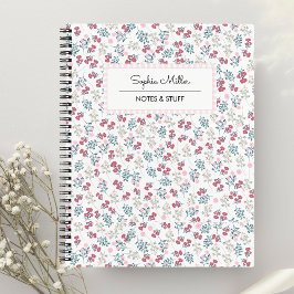 Girly Aesthetic Floral Coquette Notebook Spiral Notizblock