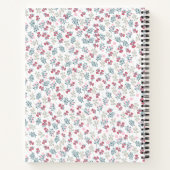 Girly Aesthetic Floral Coquette Notebook Spiral Notizblock (Rückseite)