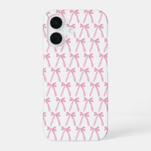 Girly Aesthetic Ribbon Coquette Pink Bowles iPhone 16 Hülle
