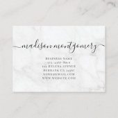 Girly Agate Gold Glitzer Marmormonogram Makeup Visitenkarte (Rückseite)