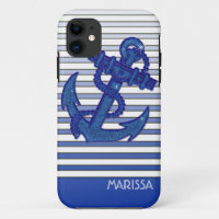 Girly Anchor Nautical Sailing Boat Ombre