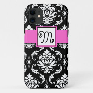 GIRLY ANFANGS-, ROSA, SCHWARZES VINTAGES Case-Mate iPhone HÜLLE