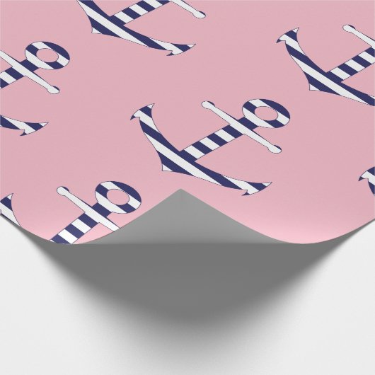 Girly Ankermuster Geschenkpapier (Ecke)