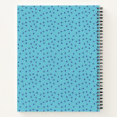 Girly Aqua Blue Dots Muster Monogram Notizblock (Rückseite)
