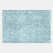 Girly Aqua Blue Glitzy Sparkle Geschenkpapier Set (Vorderseite 2)