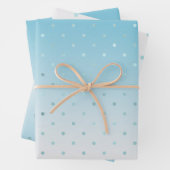 Girly Aqua Glam Dots Geschenkpapier Set (Beispiel)