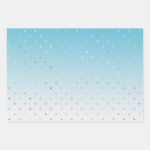 Girly Aqua Glam Dots Geschenkpapier Set (Vorderseite)