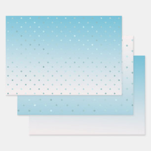 Girly Aqua Glam Dots Geschenkpapier Set