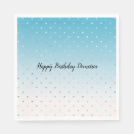 Girly Aqua Glam Dots Serviette