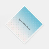 Girly Aqua Glam Dots Serviette (Ecke)