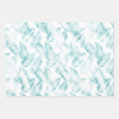 Girly Aqua Glam Tropical Ananas Ombre Geschenkpapier Set (Vorderseite 3)