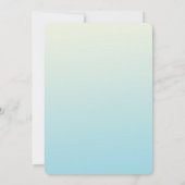 Girly Aqua Glam Tropical Pineapples Ombre Einladung (Rückseite)