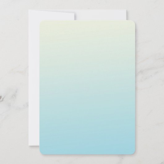 Girly Aqua Glam Tropical Pineapples Ombre Einladung (Rückseite)