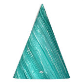Girly Aqua Mint Glam Tinsel Streifen Partyhütchen (Links)