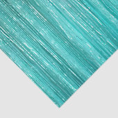 Girly Aqua Mint Glam Tinsel Streifen Seidenpapier (Ausschnitt)