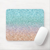 Girly Aqua Peach Gold Lila Minze Meerjungfrau Glit Mousepad (Mit Mouse)