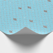 Girly Aqua Silver Glitzer Sparkle Meerjungfrau Geschenkpapier (Ecke)