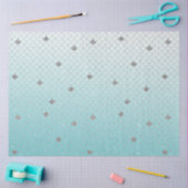 Girly Aqua Silver Glitzer Sparkle Meerjungfrau Seidenpapier (Basteln)