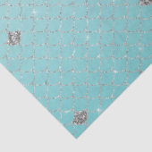 Girly Aqua Silver Glitzer Sparkle Meerjungfrau Seidenpapier (Ausschnitt)