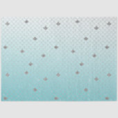 Girly Aqua Silver Glitzer Sparkle Meerjungfrau Seidenpapier (Vorderseite)