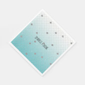 Girly Aqua Silver Glitzer Sparkle Meerjungfrau Serviette (Ecke)