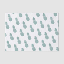 Girly Aquamarin Glitzer Ananas Muster Seidenpapier