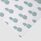 Girly Aquamarin Glitzer Ananas Muster Seidenpapier (Ausschnitt)