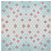 Girly Aquamarin Pink Glitzer Wasserfarbe Meerjungf Stoff (Muster)