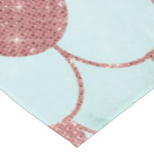 Girly Aquamarin Pink Glitzer Wasserfarbe Meerjungf Tischdecke (Schrägansicht)