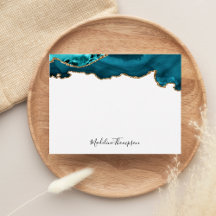 Girly Aquamarin Velvet Agate Geode Script Typograf
