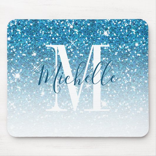 Girly aquamariner blauer mousepad (Vorne)