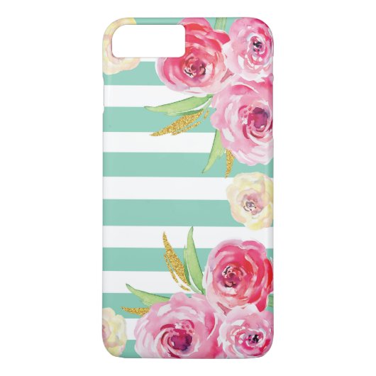 Girly Aquarell-Blumenmuster iPhone 8/7 Fall Case-Mate iPhone Hülle (Rückseite)